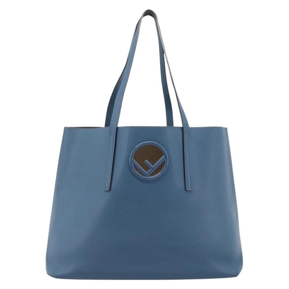 Fendi Leather FF Tote Blue
